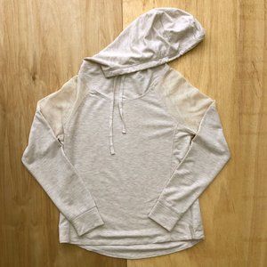 JUST BE FREE Women’s Mesh Shoulders Heather Gray Pullover Lightweight Hoodie M